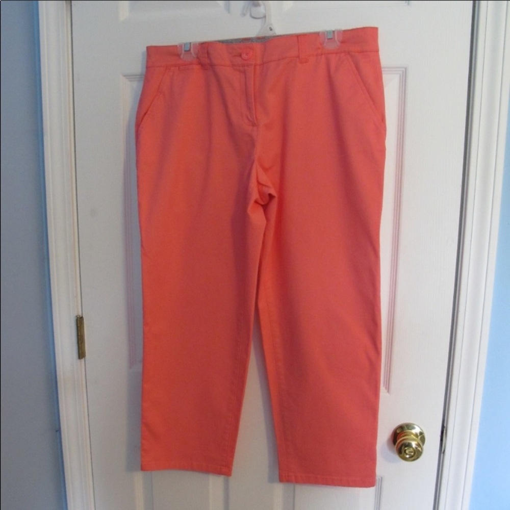 Crown & Ivy coral ankle pants